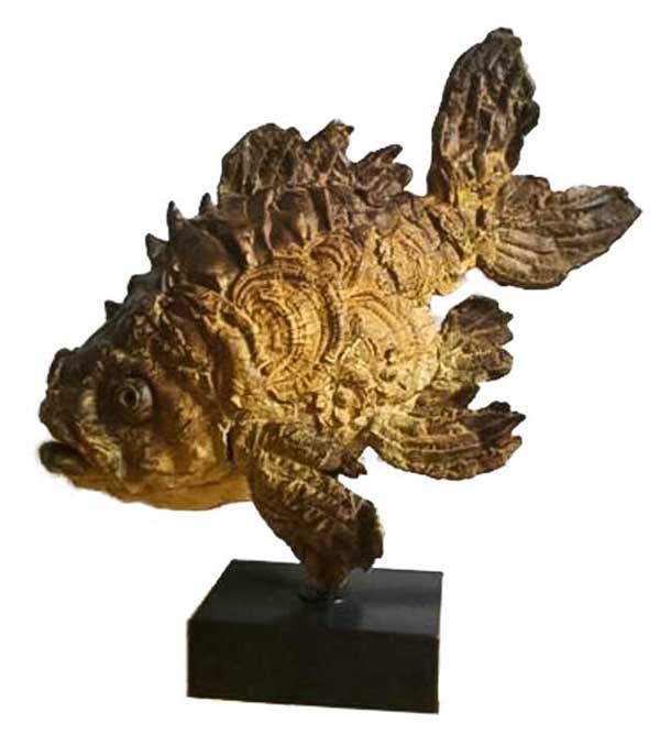 Pieter Vanden Daele Bronze Fisch „Valerius“ in Diez Limburg